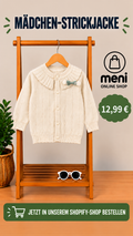 Mädchen-Strickjacke mit Rüschenkragen